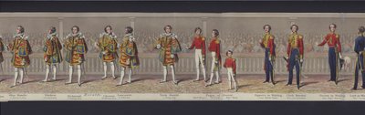 Parte del panorama del matrimonio de la Reina Victoria, c.1840 de English School