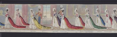 Parte del panorama del matrimonio de la Reina Victoria, c.1840 de English School