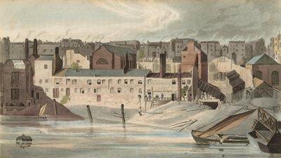 Parte de las ruinas del Savoy en 1816 de English School