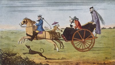 Pasajero en un coche de caballos, "La carretera y sus vehículos...", de Hilaire Belloc de English School