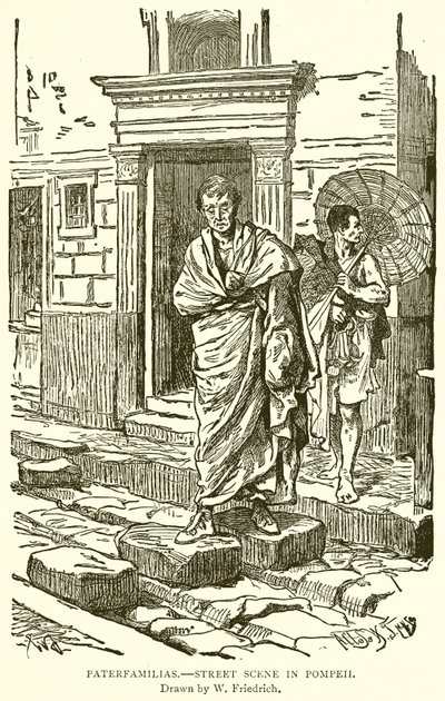 Paterfamilias.--Escena callejera en Pompeya de English School