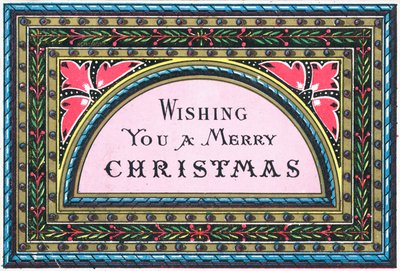 Patrones y hojas, tarjeta de Navidad de English School