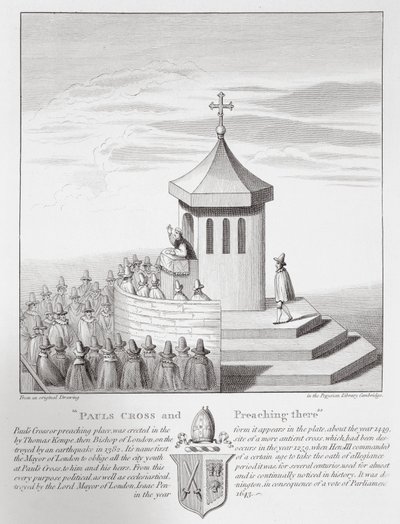 Pauls Cross y predicación allí, 1809 de English School