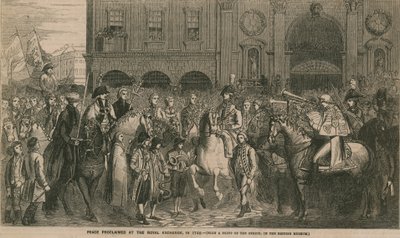 Paz proclamada en el Royal Exchange en 1748 de English School