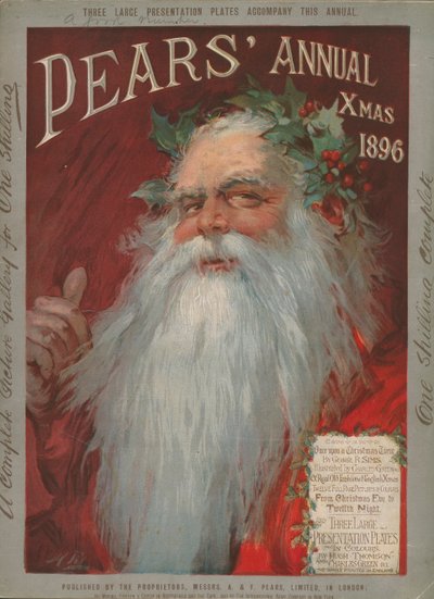 Pears Annual, Navidad 1896 (litografía en color) de English School