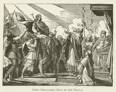Pipino proclamado rey de los francos de English School