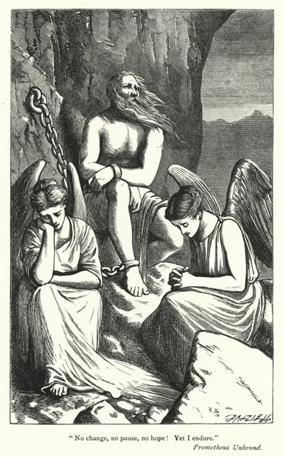 Percy Bysshe Shelley: Ilustración para Prometheus Unbound (grabado) de English School