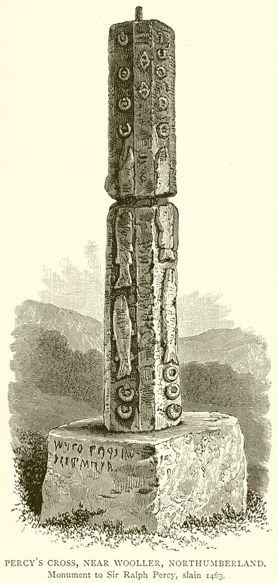 Cruz de Percy, cerca de Wooller, Northumberland de English School