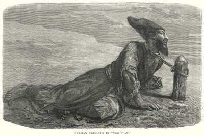 Prisionero persa en Turquestán (grabado) de English School