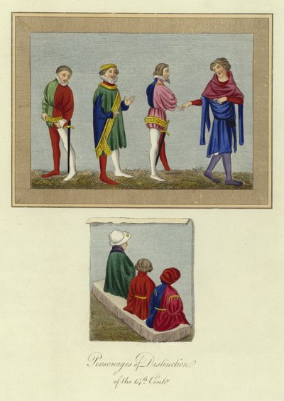 Personajes de distinción del siglo XIV de English School