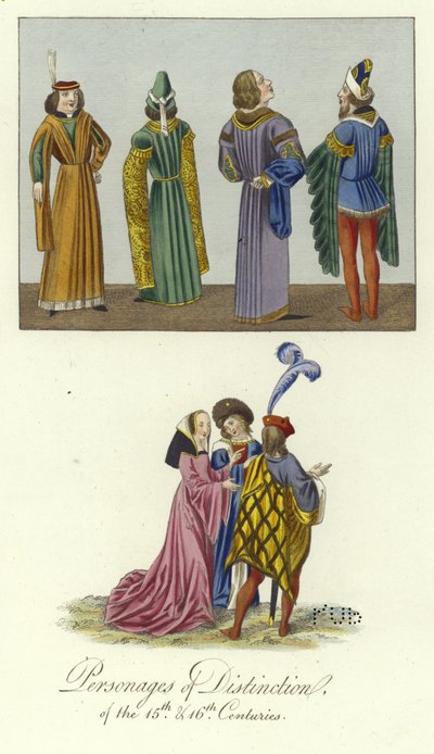 Personajes distinguidos de los siglos XV y XVI de English School