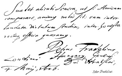 Peter Fradelius de English School