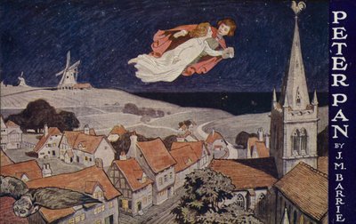 Peter Pan, de J M Barrie (litografía en color) de English School