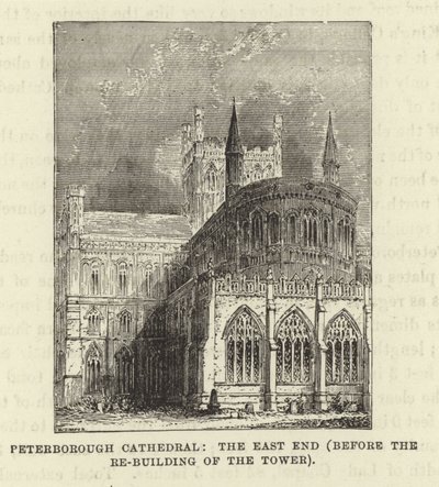 Catedral de Peterborough, el Extremo Este (antes de la Reconstrucción de la Torre) de English School