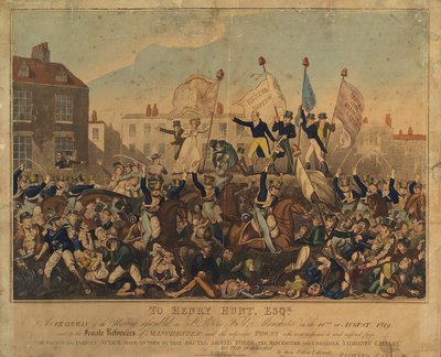 Masacre de Peterloo, 1819 de English School