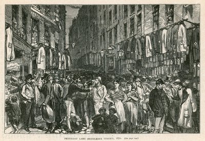 Petticoat Lane (Middlesex Street), Londres, 1870 de English School