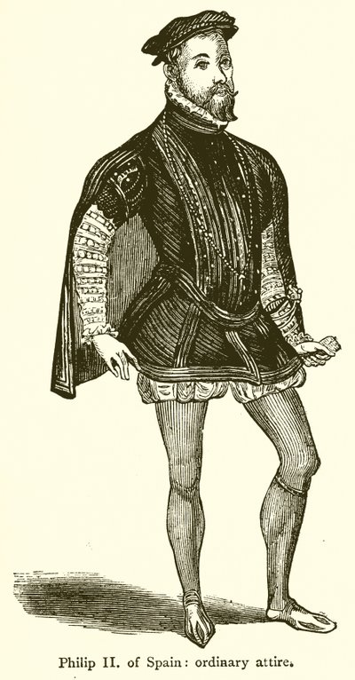 Felipe II de España: Atuendo Ordinario de English School