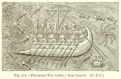 Galera de guerra fenicia; de Layard de English School