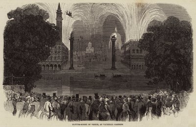 Modelo de imagen de Venecia, en los Jardines de Vauxhall de English School
