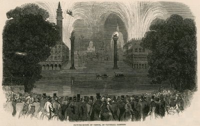 Modelo pictórico de Venecia en Vauxhall Gardens, Londres de English School