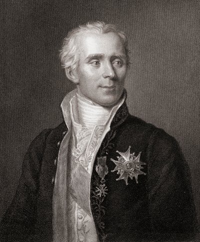 Pierre-Simon (1749-1827) Marqués de la Place, de Gallery of Portraits, publicado en 1833 de English School