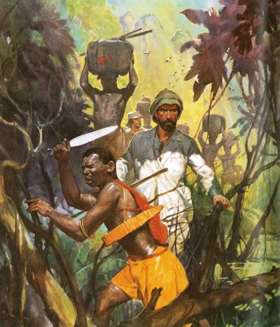 Pierre Brazza explorando el río Ogowe de English School