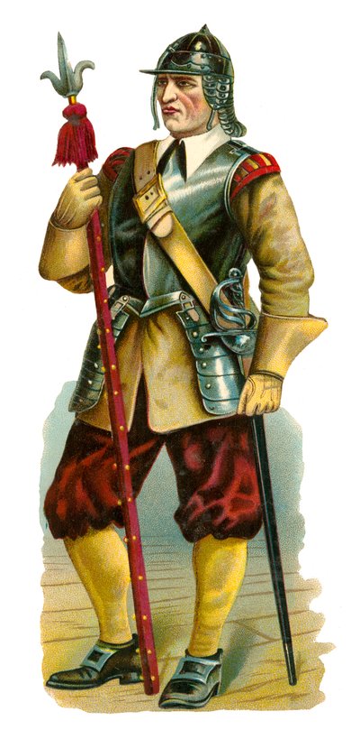 Piquero, época de Oliver Cromwell de English School