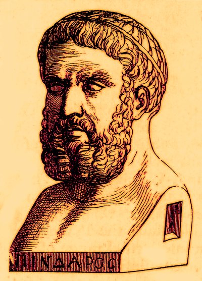 Píndaro, ilustración de The Illustrated History of the World, publicado c.1880 de English School