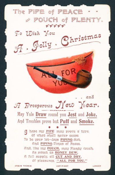Pipa y bolsa, tarjeta de Navidad de English School