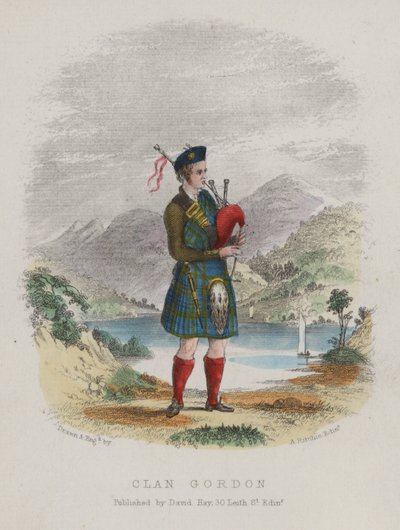 Gaitero del Clan Gordon, Escocia de English School