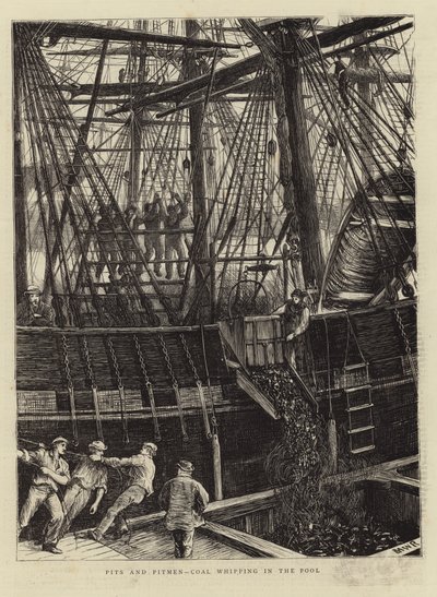 Minas y mineros - Cargando carbón en el puerto de English School
