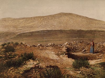 Lugares mencionados en la Biblia: Pozo de Jacob (cromolito) de English School