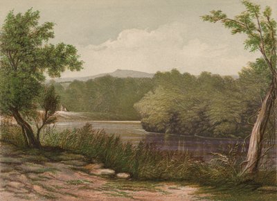 Lugares mencionados en la Biblia: El río Jordán (cromolito) de English School