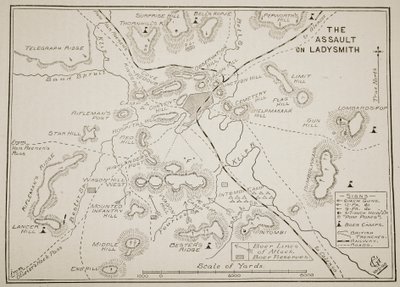 Plano del asalto a Ladysmith de English School