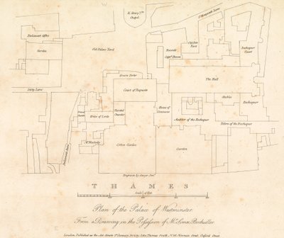 Plano del Palacio de Westminster, Londres de English School
