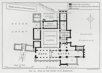 Plano del Priorato de Santa Radegunda de English School