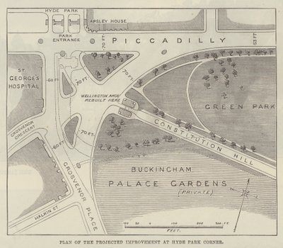 Plan de la Mejora Proyectada en Hyde Park Corner de English School