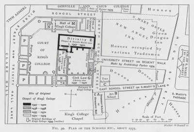 Plano de las escuelas, alrededor de 1575 de English School