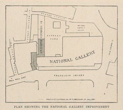 Plano que muestra la mejora de la Galería Nacional de English School