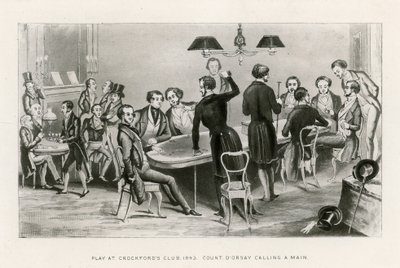 Juego en el Club Crockfords, 1843. El Conde D