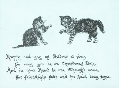 Gatitos juguetones, tarjeta de Navidad de English School