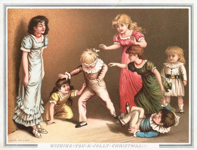 Jugando a la gallina ciega, Tarjeta de Navidad de English School