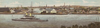 Plymouth: Devonport y HMS Devastation (litografia en color) de English School