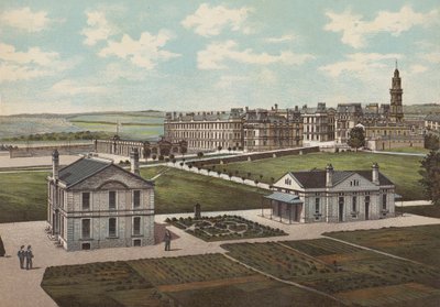 Plymouth: Royal Naval Barracks (litografia en color) de English School