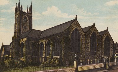 Plymouth: Iglesia de St Andrews (litografia en color) de English School