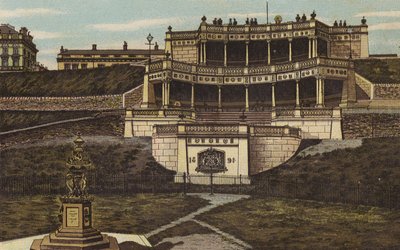 Plymouth: The Colonnade on the Hoe (litografia en color) de English School