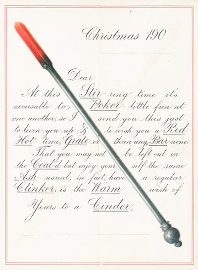 Póker, tarjeta de Navidad de English School