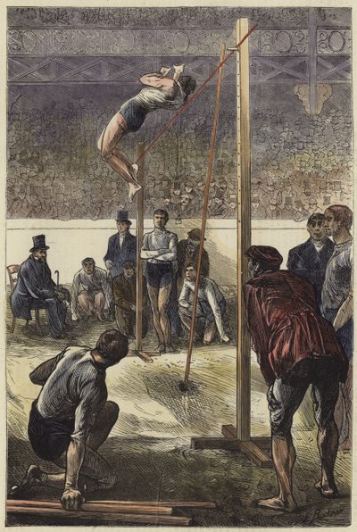 Salto con pértiga en el Agricultural Hall de English School