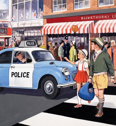 Coche de policía de English School