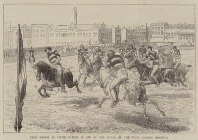 Partido de polo en Lillie Bridge en ayuda de los fondos del Hospital de West London de English School